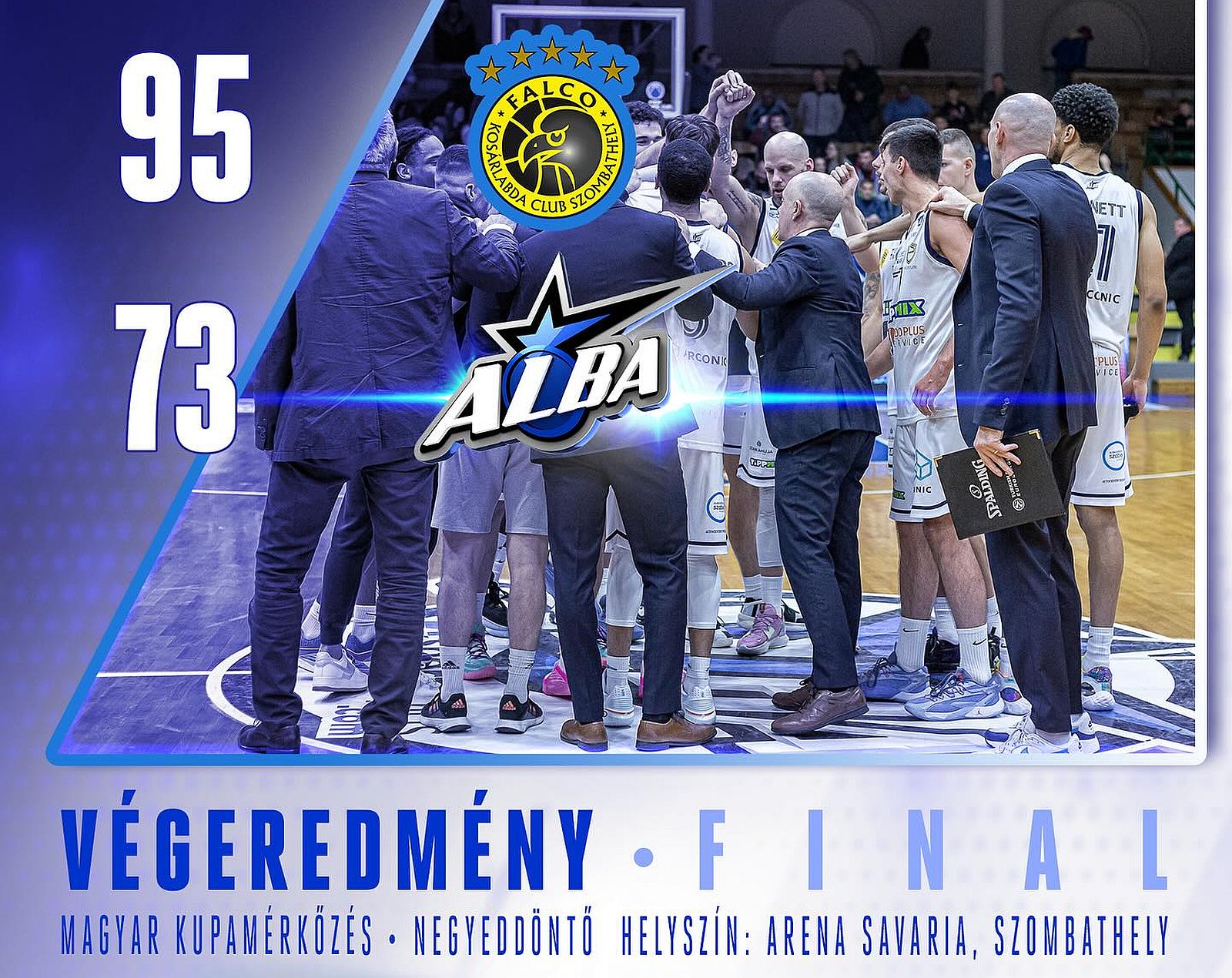 Nem sikerült megszorítani a címvédőt - Falco-siker a negyeddöntős rangadón